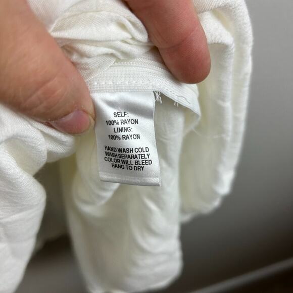 Lulus Womens medium Ivory & Pink floral Fully Lined Strap Boho Mini Dress - Picture 7 of 7